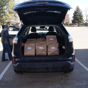 Getting ready to deliver food to older adults, WIC recipients, and childcare centers!